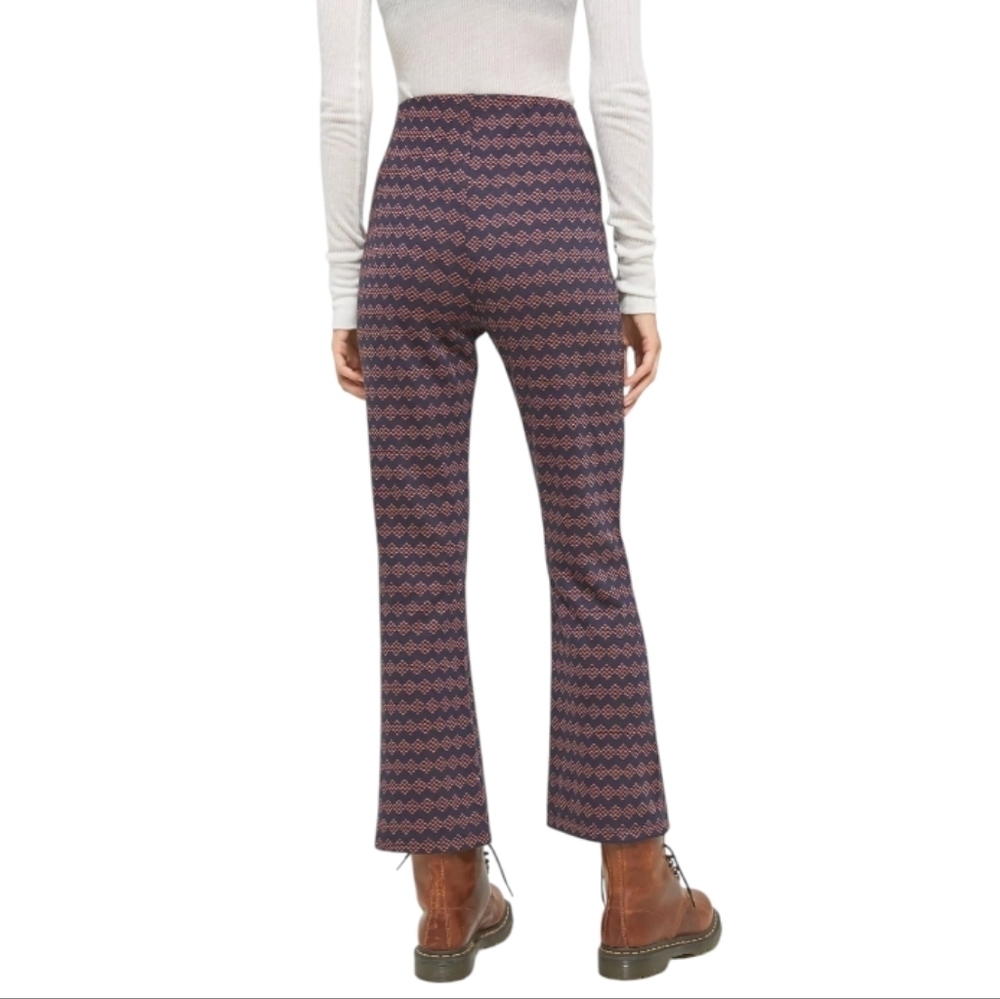 Urban Outfitters Cara High-Waisted KickFlare Patterned Pant Size S